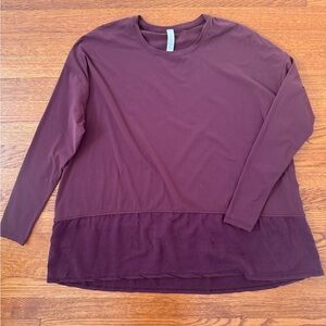 lululemon athletica Maroon Long Sleeve Top